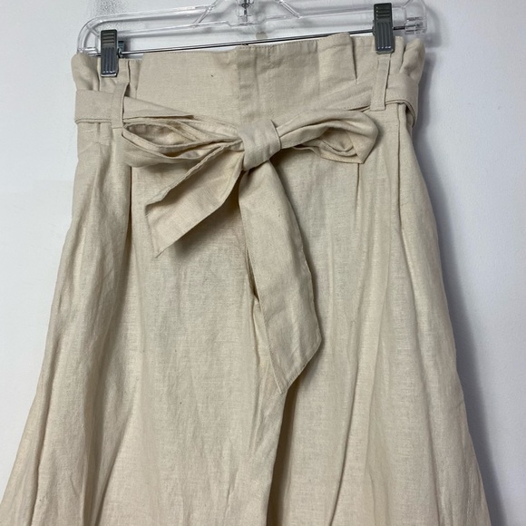 BCBGeneration NWT stone tie waist maxi linen pants - Picture 3 of 8